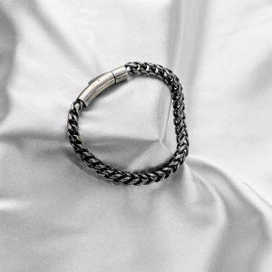 American Retro Round Grinding Chain Link Bracelet