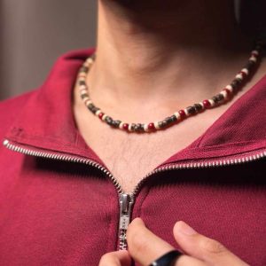 Bohemian Style- Wooden Chip & Coconut Shell Necklace
